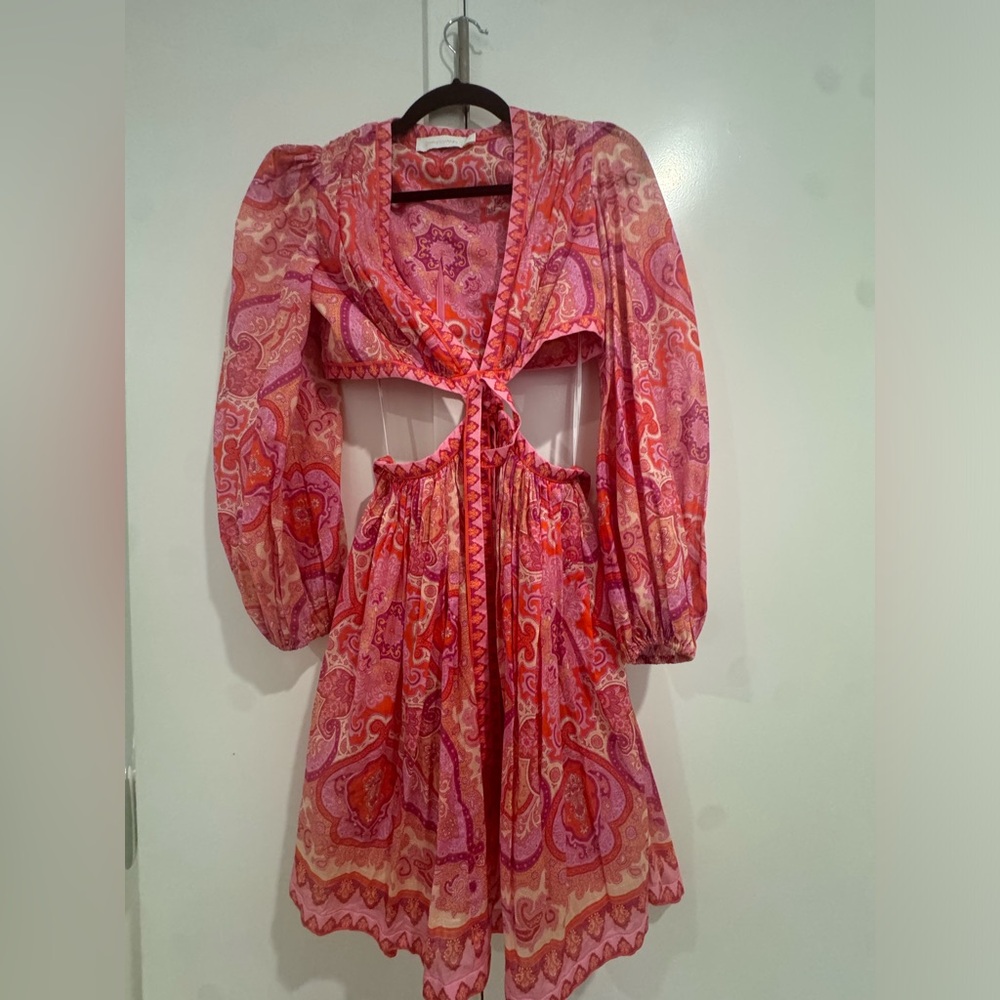 Zimmerman cut out mini paisley Dress